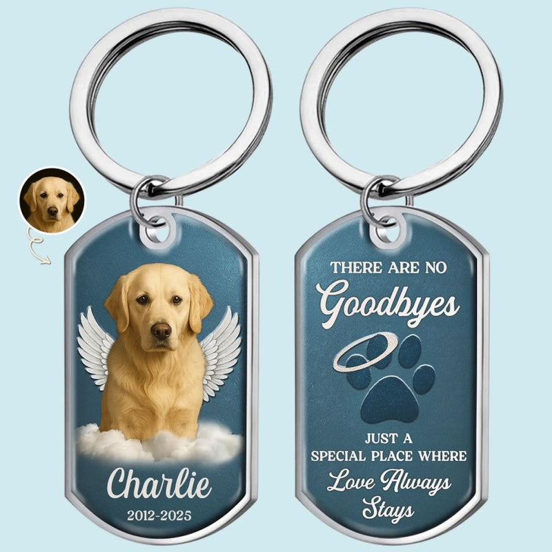 Custom Photo Keychain - Personalized Pet Memorial  Gifts For Dogs, Cats - My Guardian Angel