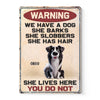 Custom Home Decor Metal Sign - Personalized  Birthday Gifts For Dog Lovers, Dog Dad And Mom - They Live Here, You Do Not