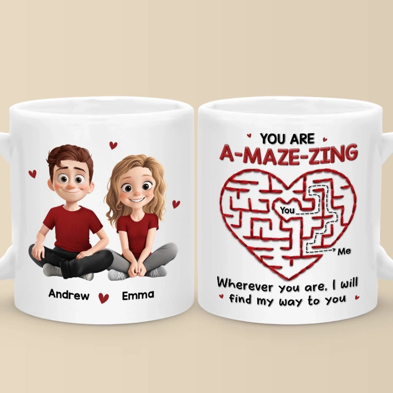 Custom Mug - Personalized Anniversary Wedding Gifts For Husband And Wife, Him And Her - Stuck On You, Forever