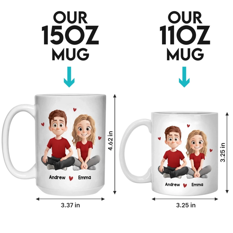 Custom Mug - Personalized Anniversary Wedding Gifts For Couple, Wife, Husband - Stuck On You, Forever