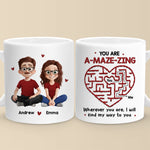 Custom Mug - Personalized Anniversary Wedding Gifts For Couple, Wife, Husband - Stuck On You, Forever