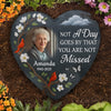 Pierre commémorative personnalisée en forme de cœur avec photo - Cadeaux de condoléances personnalisés pour la perte d'une mère ou d'un père - Toujours aimants, toujours disparus