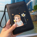 Custom Passport Wallet, Passport Holder - Personalized Summer Vacation And Travel Gifts For Women - Wanderlust Crew