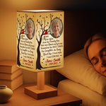 Custom Photo Bedside Table Fabric Lamp - Personalized Memorial Sympathy Gifts For Mom, Dad - A Light Of Everlasting Memories
