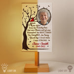 Custom Photo Bedside Table Fabric Lamp - Personalized Memorial Sympathy Gifts For Mom, Dad - A Light Of Everlasting Memories