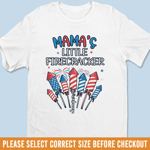 T-shirt unisexe personnalisé, t-shirt premium, sweat à capuche - Cadeaux personnalisés du 4 juillet pour maman et grand-mère - Éveillez la joie avec de petits pétards