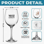 Custom Stemmed Wine Glass - Personalized Retirement Gifts For Women, Men - Relaxation Expert
