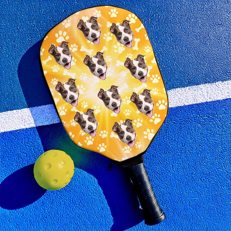Custom Photo Pickleball Paddle Cover - Personalized Birthday Gifts For Dog Cat Lovers, Dog Dad And Mom, Cat Owners - Full Speed, Full Tail