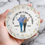 Custom Full-Print Round Jewelry Dish - Personalized Best Friend Birthday Gifts For BFF, Best Friends - Time Makes Friendships Golden