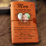 Custom Photo Leather Wrap Journal - Personalized Memorial Sympathy Gifts For Mom, Dad - Always Guided By Your Love