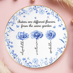 Custom Full-Print Round Jewelry Dish - Personalized Best Friend Birthday Gifts For Women - Unique Blooms From One Shared Garden