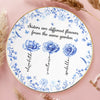 Custom Full-Print Round Jewelry Dish - Personalized Best Friend Birthday Gifts For Women - Unique Blooms From One Shared Garden