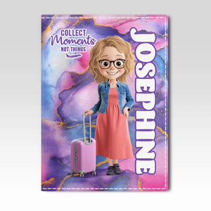 Étui de passeport personnalisé, porte-passeport – Cadeaux de vacances et de voyage personnalisés pour femmes et hommes – La vie est courte, réservez votre vol