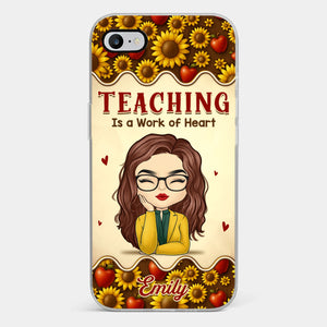 Coque de téléphone transparente personnalisée - Cadeaux d'anniversaire personnalisés pour enseignants - Les enseignants créent la magie