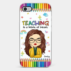 Coque de téléphone transparente personnalisée - Cadeaux d'anniversaire personnalisés pour enseignants - Teachers Grow Dreams