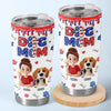 Gobelet personnalisé imprimé effet gonflé 3D - Cadeaux d'anniversaire personnalisés pour les amoureux des chiens, les papas et les mamans - Saveur fourrure véritable