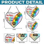 Custom Heart-Shaped Stained Glass Window Suncatcher - Personalized Pet Memorial Sympathy Gifts For Dog Lovers, Cat Lovers - A Piece Of My Heart Is At The Rainbow Bridge