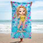Custom Beach Towel - Personalized Summer Vacation And Travel Gifts For Women - Beach Days And Cocktails