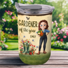 Verre à vin personnalisé de 28 cl avec couvercle – Cadeaux de jardinage personnalisés pour jardiniers – Pardon My Plants