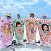 Serviette de plage personnalisée - Cadeaux de vacances et de voyage d'été personnalisés pour femmes - Ambiance tropicale toute la journée