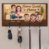 Porte-clés personnalisé pour la maison - Cadeaux d'anniversaire de mariage personnalisés pour mari et femme, lui et elle - Home Sweet Home