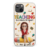 Étui de téléphone transparent personnalisé – Cadeaux de rentrée scolaire personnalisés pour enseignants – Là où l'apprentissage fleurit