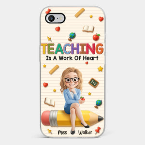 Étui de téléphone transparent personnalisé – Cadeaux de rentrée scolaire personnalisés pour enseignants – Là où l'apprentissage fleurit