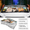 Custom Auto Windshield Sunshade, Car Window Protector - Personalized Summer Vacation And Travel Gifts For Cat Lovers, Cat Mom And Dad - Road Trips With My Furry Crew