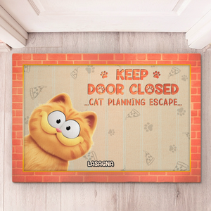 Tapis décoratif personnalisé pour la maison - Cadeaux d'anniversaire personnalisés pour les amoureux des chats, maman et papa chats - Stratégie de sortie en cours ici
