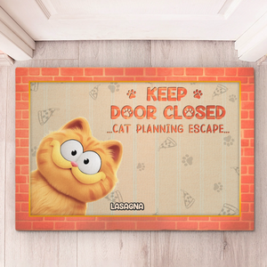 Tapis décoratif personnalisé pour la maison - Cadeaux d'anniversaire personnalisés pour les amoureux des chats, maman et papa chats - Stratégie de sortie en cours ici