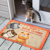 Tapis décoratif personnalisé pour la maison - Cadeaux d'anniversaire personnalisés pour les amoureux des chats, maman et papa chats - Stratégie de sortie en cours ici