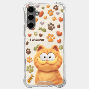 Coque de téléphone transparente personnalisée avec effet gonflé en 3D - Cadeaux d'anniversaire personnalisés pour les amoureux des chats, maman et papa chats - Des amis à fourrure égayent chaque appel