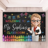 Tapis décoratif personnalisé pour la maison - Cadeaux personnalisés pour la rentrée scolaire des enseignants - Là où les jeunes esprits prennent vie