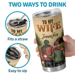 Custom Tumbler - Personalized Anniversary Wedding Gifts For Wife, Husband, Couple - Love Never Gets Old