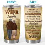 Custom Tumbler - Personalized Anniversary Wedding Gifts For Husband, Wife, Couple - Holding On To You