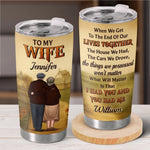 Custom Tumbler - Personalized Anniversary Wedding Gifts For Husband, Wife, Couple - Holding On To You
