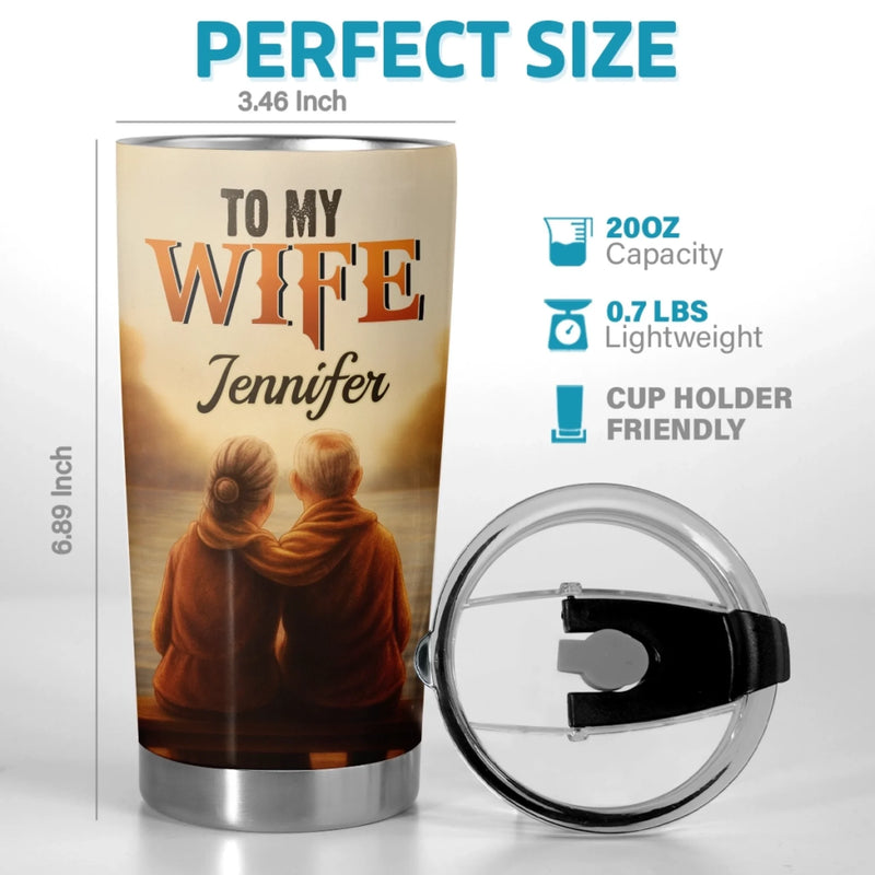 Custom Tumbler - Personalized Anniversary Wedding Gifts For Husband And Wife, Him And Her - Soulmates Forever