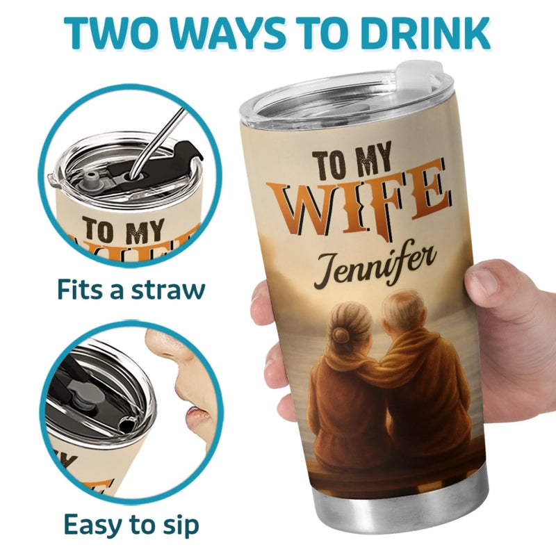 Custom Tumbler - Personalized Anniversary Wedding Gifts For Husband And Wife, Him And Her - Soulmates Forever