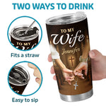 Custom Tumbler - Personalized Anniversary Wedding Gifts For Wife, Husband, Couple - Our Story Continues