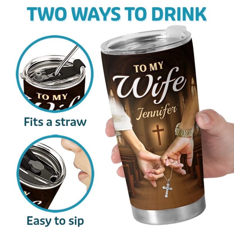 Custom Tumbler - Personalized Anniversary Wedding Gifts For Husband And Wife, Him And Her - Our Story Continues