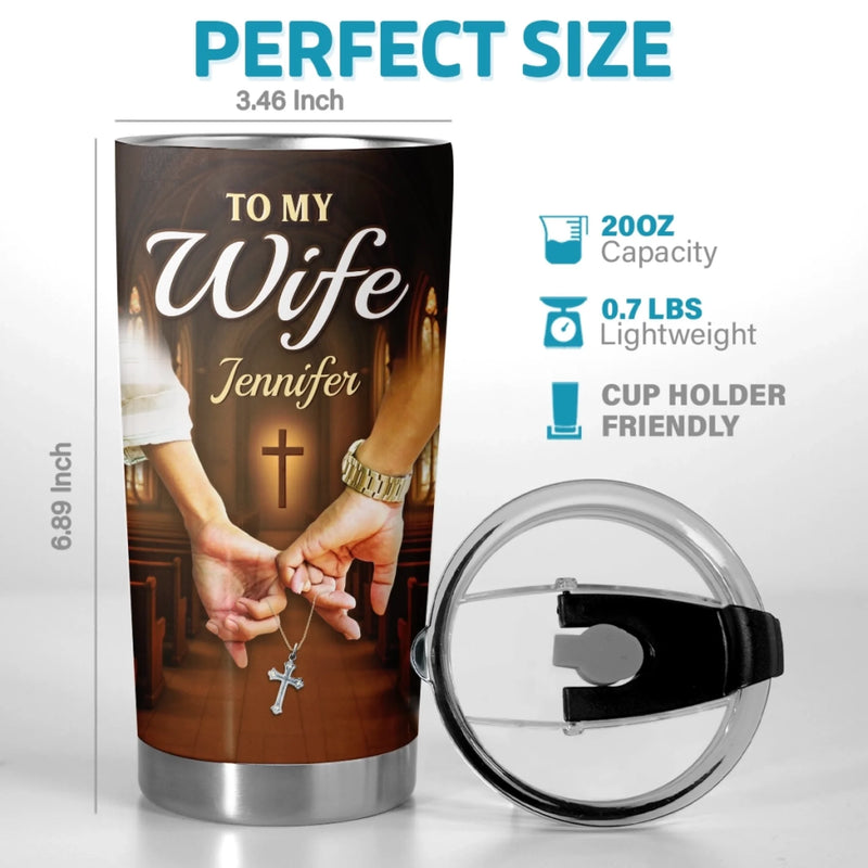 Custom Tumbler - Personalized Anniversary Wedding Gifts For Husband And Wife, Him And Her - Our Story Continues
