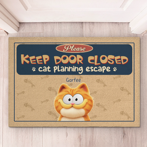 Tapis décoratif personnalisé pour la maison - Cadeaux d'anniversaire personnalisés pour les amoureux des chats, maman et papa chats - Arrêtez les pattes avant qu'elles ne se libèrent