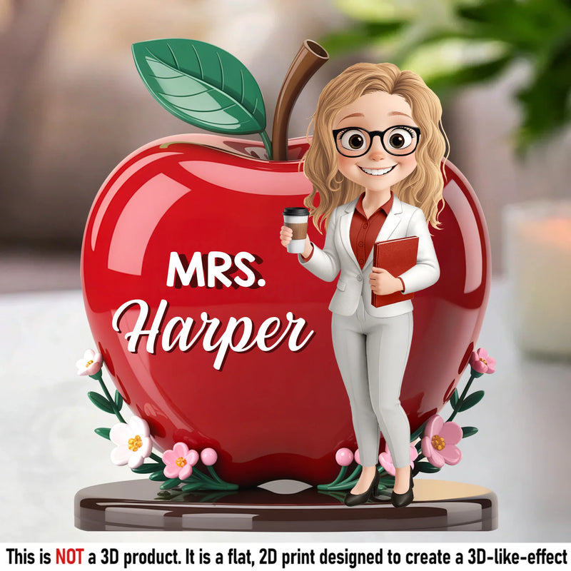 Custom Acrylic Plaque - Personalized Back To School Gifts For Teachers - Where Learning Shines Bright Every Day