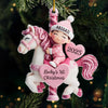 Custom Acrylic Ornament - Personalized Christmas Baby Shower, Gender Reveal Gifts For New Moms, New Dads, New Parents - Love At First Sleigh