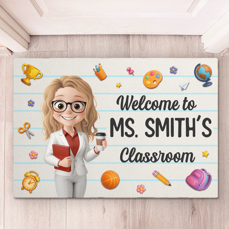 Custom Home Decor Decorative Mat - Personalized Back To School Gifts For Teachers - Inspiring Minds With Love