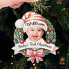 Custom Photo Acrylic Ornament - Personalized Christmas Baby Shower, Gender Reveal Gifts For New Moms, New Dads, New Parents - Santa’s Cutest Helper