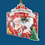 Custom Photo Acrylic Ornament - Personalized Christmas Baby Shower, Gender Reveal Gifts For New Moms, New Dads, Grandparent - First Christmas, Forever Loved