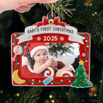 Custom Photo Acrylic Ornament - Personalized Christmas Baby Shower, Gender Reveal Gifts For New Moms, New Dads, Grandparent - First Christmas, Forever Loved
