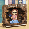 Plaque en bois personnalisée - Cadeaux de livres personnalisés pour les amoureux des livres - Bienvenue dans mon coin lecture - Décoration de bureau