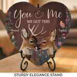 Together, We Are Nature’s Perfect Pair - Couple Personalized Custom Heart Shaped Stone With Stand - Gift For Husband Wife, Anniversary